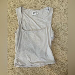 Princess Polly White Fitted Sleeveless Tank Top